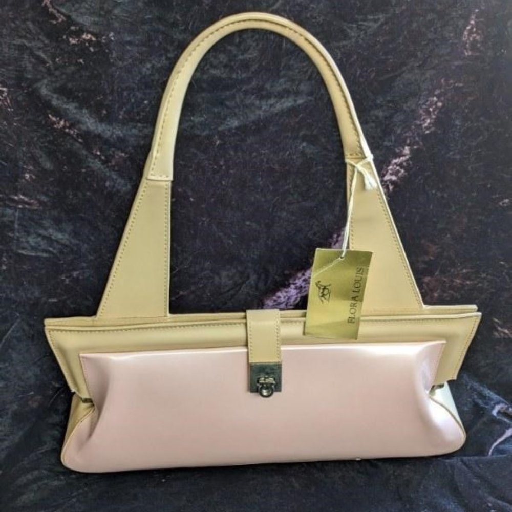 Lustrous Pink Flora Louis Patent Leather Handbag, Italy 2008, original tag
